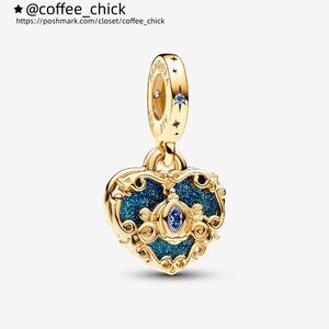 Pandora Disney Cinderella's Carriage & Heart Double Dangle Charm